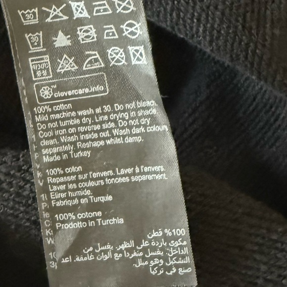 All Saints|Solid black hoodie pullover sweater with small simple logo•••Large - Picture 10 of 16